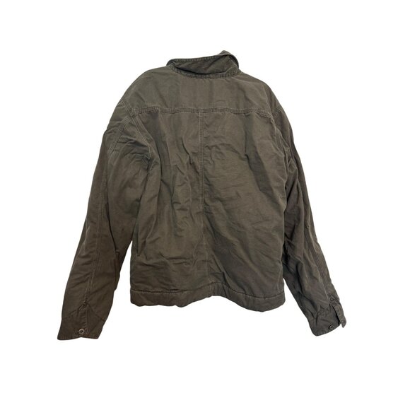 Vintage Abercrombie & Fitch Olive Green Cotton Work Jacket Small - Picture 2 of 4